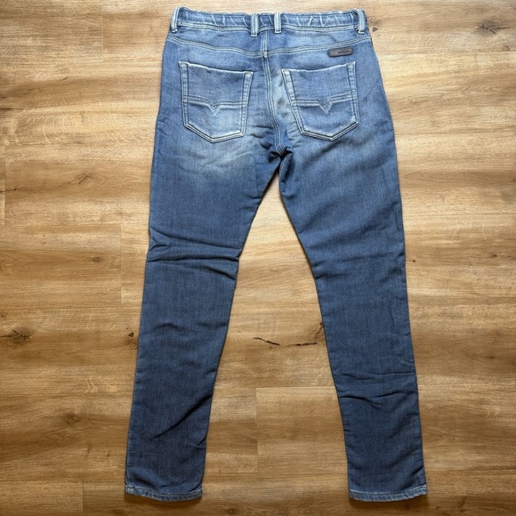 Diesel Jogg Jeans Men 32 Blue Tepphar-NE Slim Carrot Stretch Distressed 0800E - Picture 3 of 15